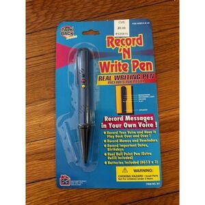 Vintage Record 'N Write Pen Talking voice‎ Recorder Real Pen New Sealed 90s Memo
